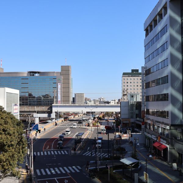 田端駅北口を望む